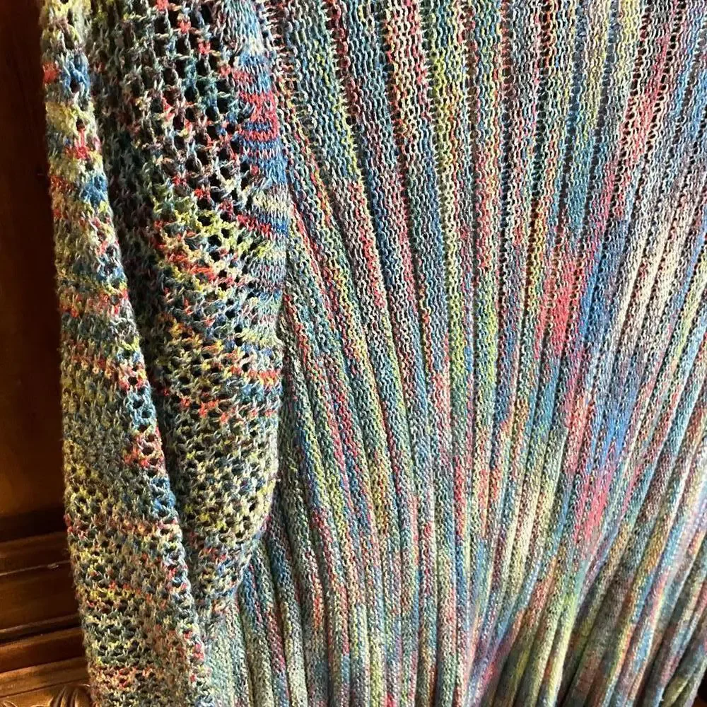 Women’s knit cardigan multicolor tunic M